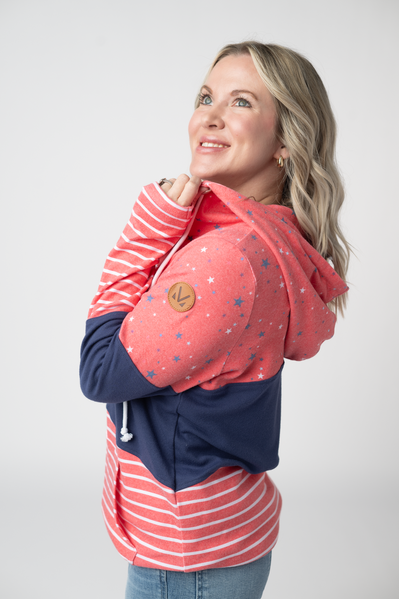 IN STOCK Colorblock Fullzip - Liberty Stars, Navy, and Stripes Trio