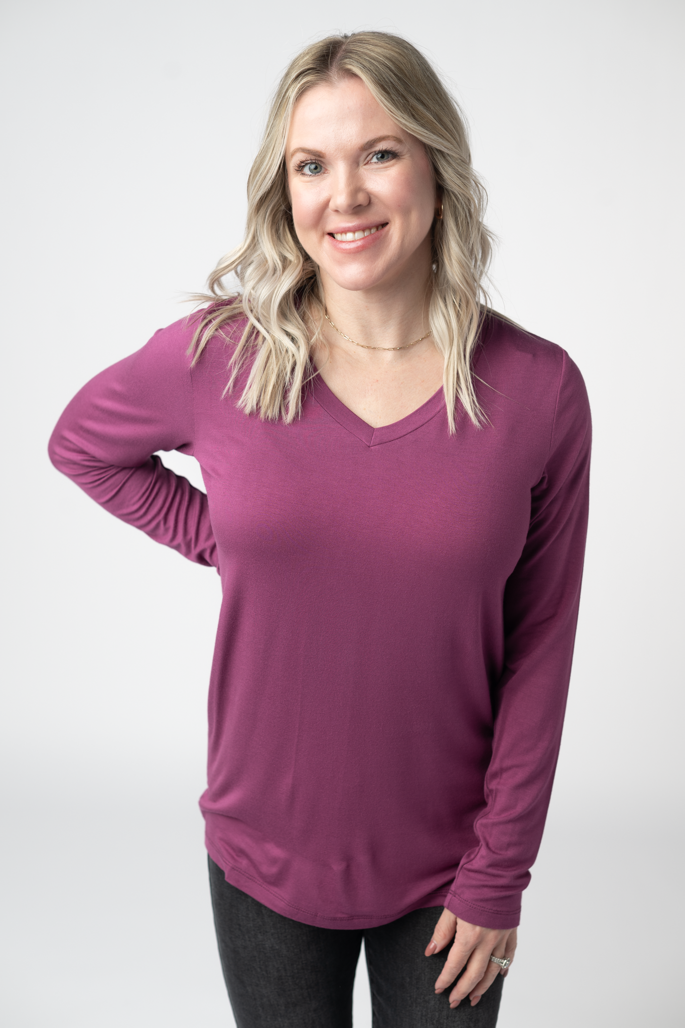 IN STOCK Larissa Long Sleeve - Mulberry