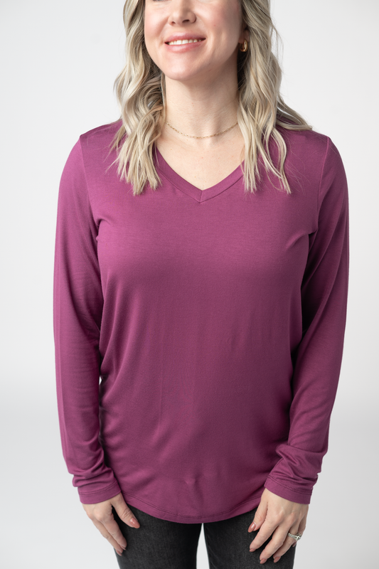 IN STOCK Larissa Long Sleeve - Mulberry