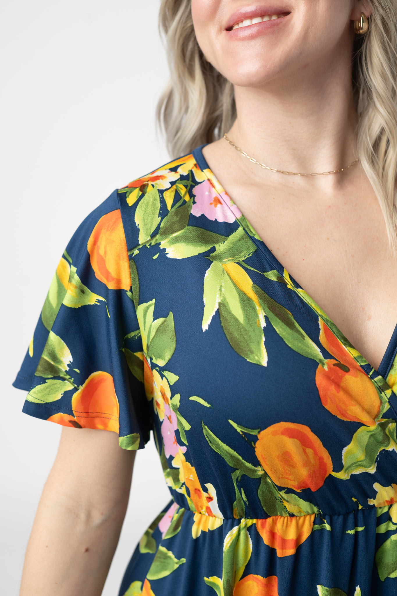 IN STOCK Harley High-Low Dress - Navy Citrus