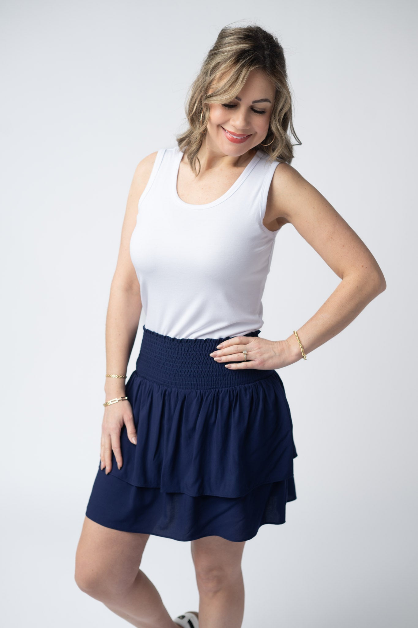 IN STOCK Roxie Ruffle Skort - Navy