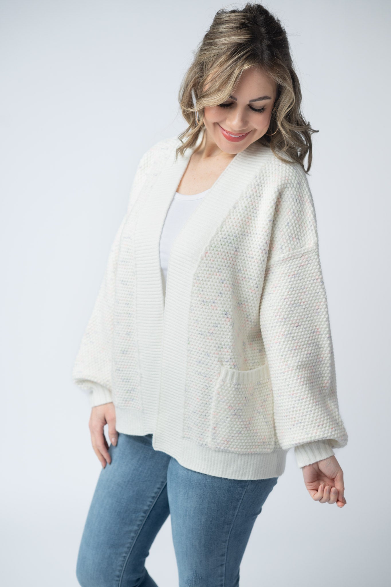 IN STOCK Kinsley Cardigan - Purple, Pink, and Green