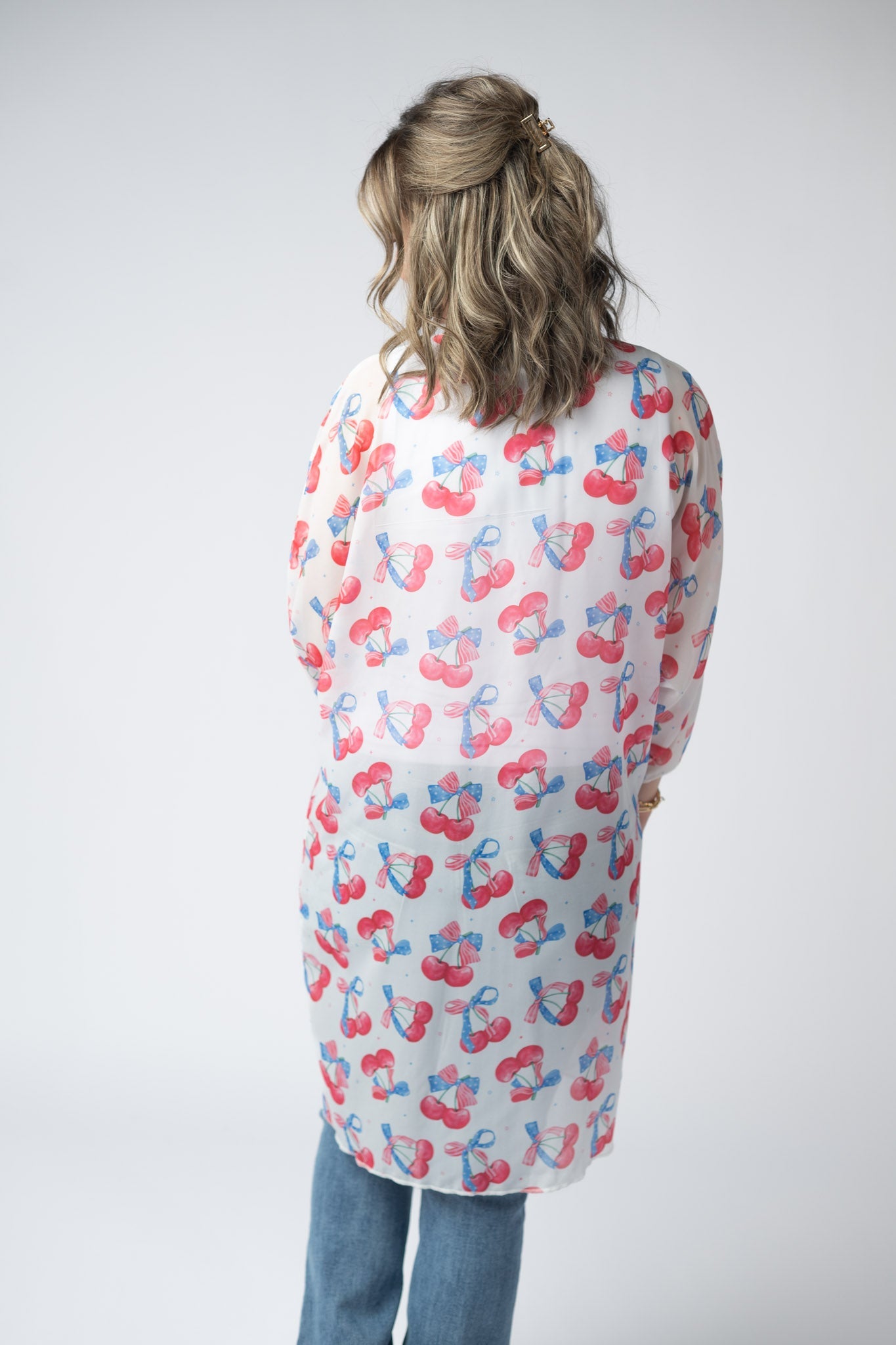 IN STOCK Patriotic Cherries Kimono