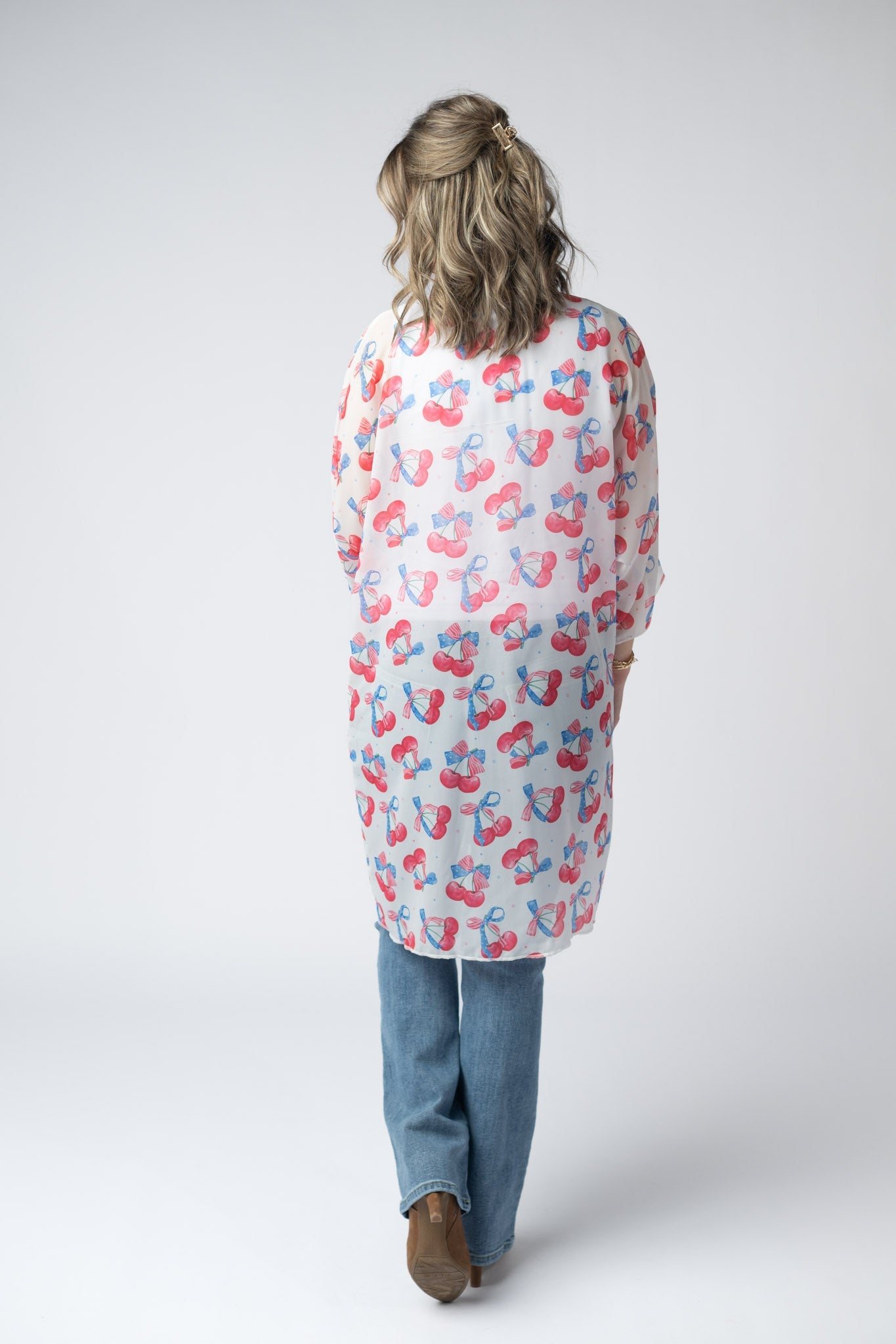 IN STOCK Patriotic Cherries Kimono