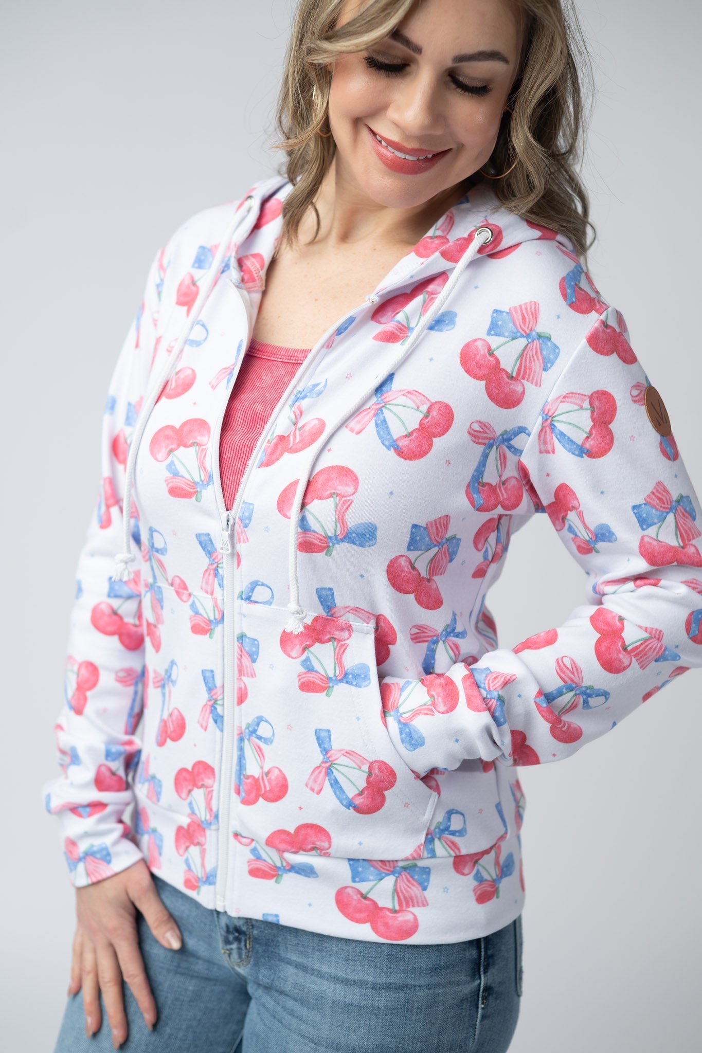 IN STOCK Fullzip Hoodie - Patriotic Cherries