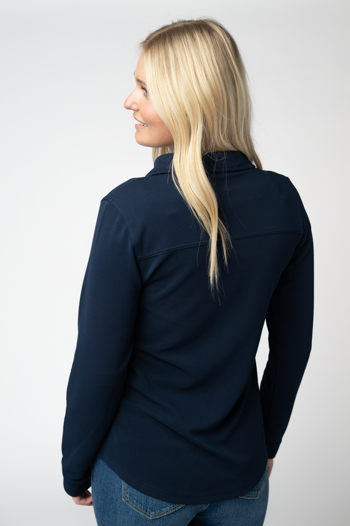 IN STOCK Ryleigh Ribbed Button Down - Navy