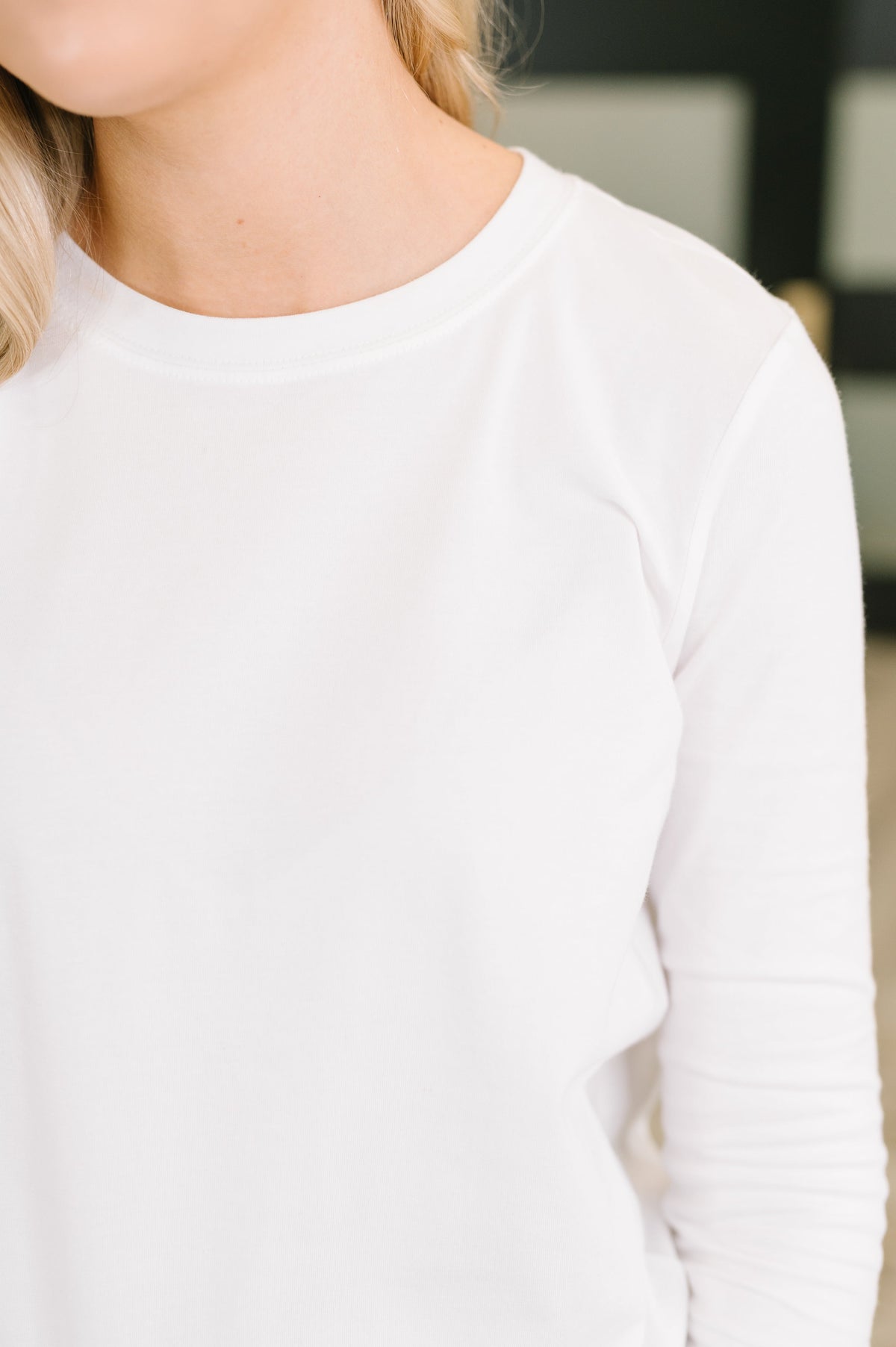 Down to the Basics Long Sleeve Top in White