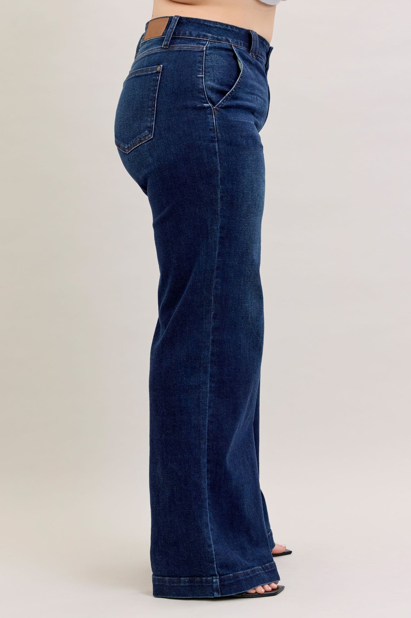 Judy Blue High Waist Trouser Wide Leg Jeans