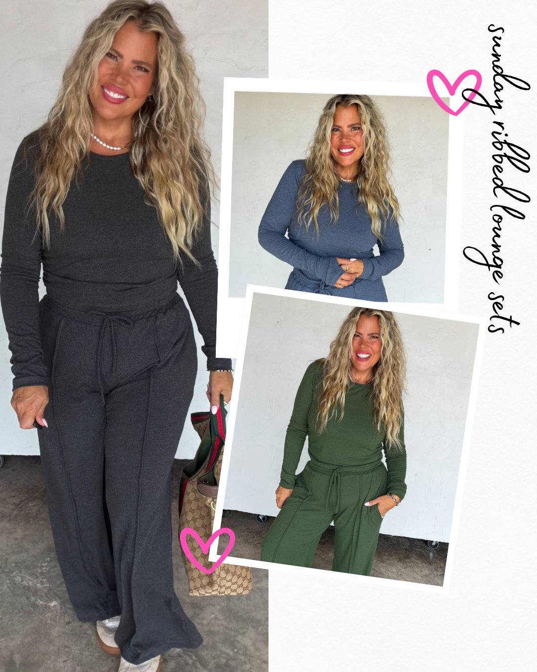 PREORDER- SUNDAY RIBBED LOUNGE SETS