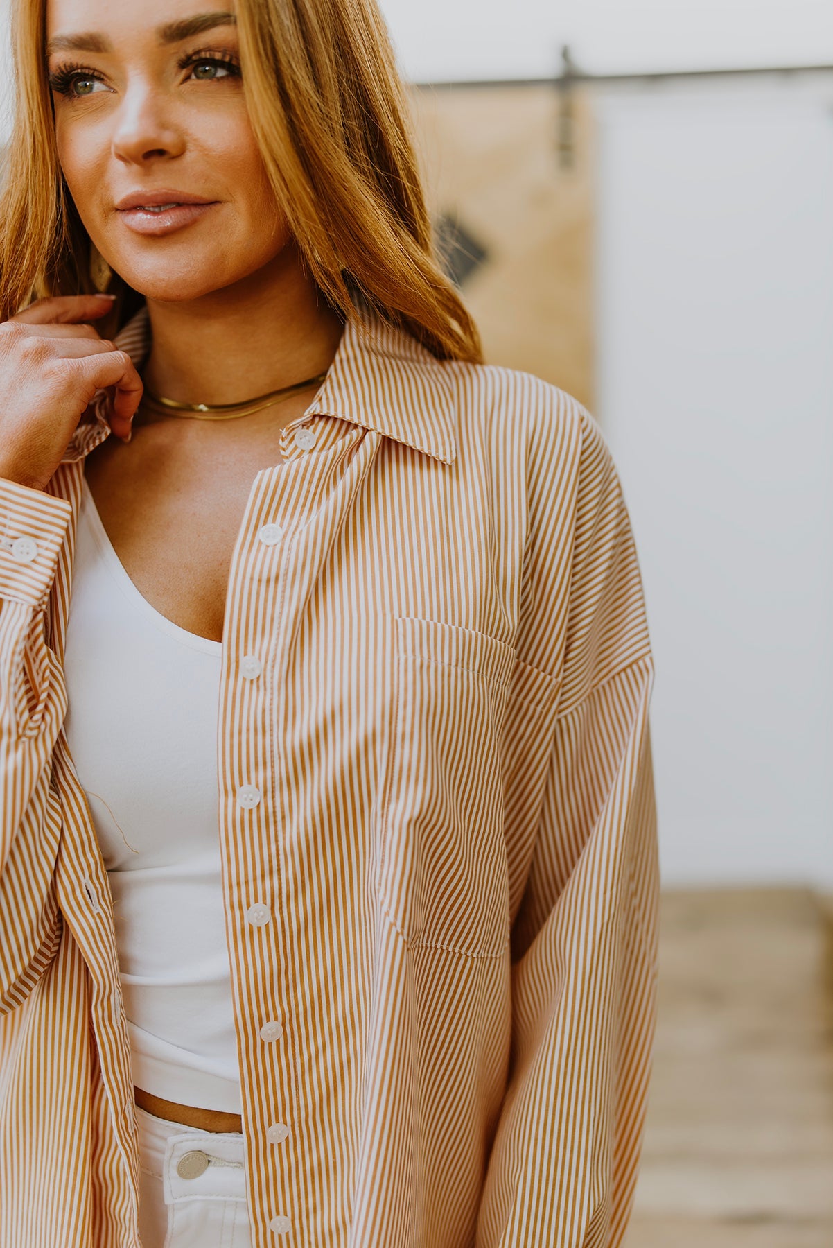 Easy On The Eyes Striped Button Up