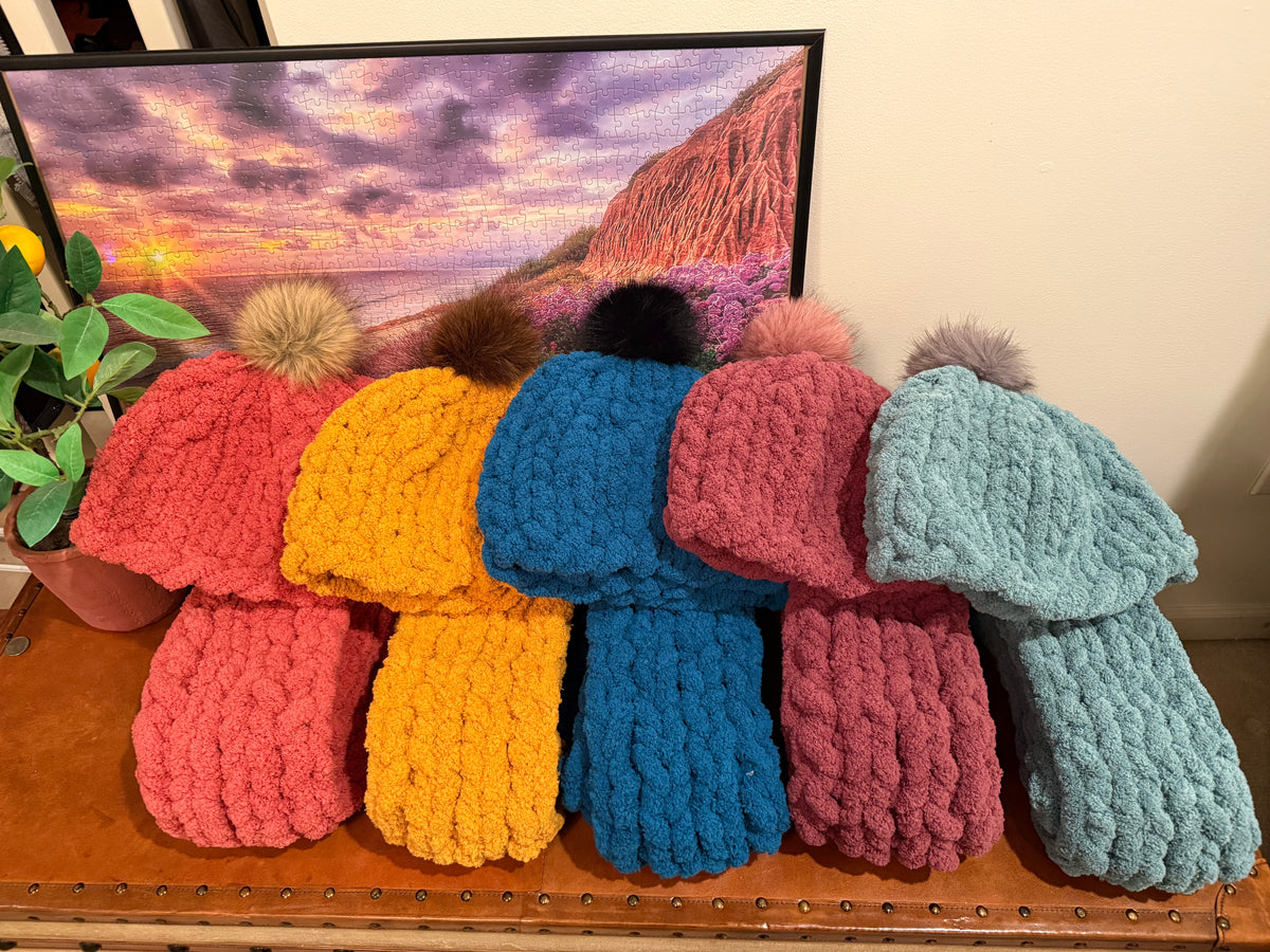Chunky Knit Hat & Scarf Set