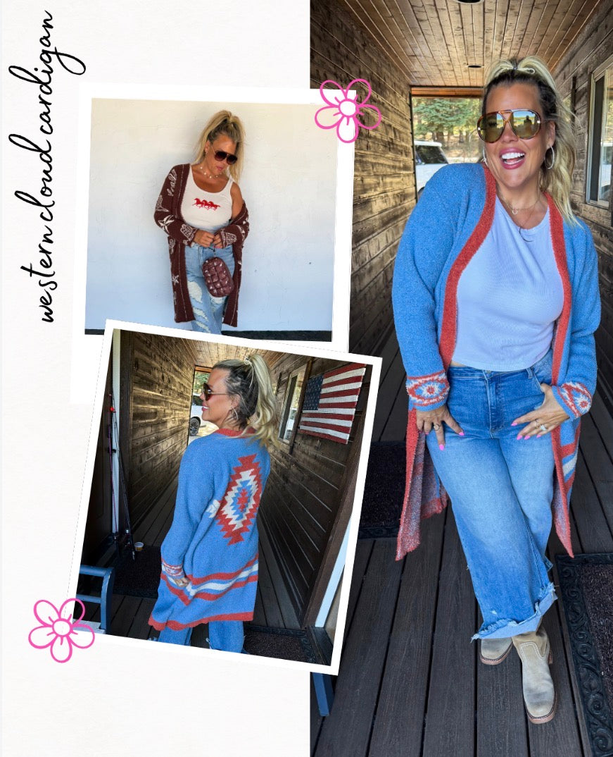PREORDER- WESTERN CLOUD CARDIGAN