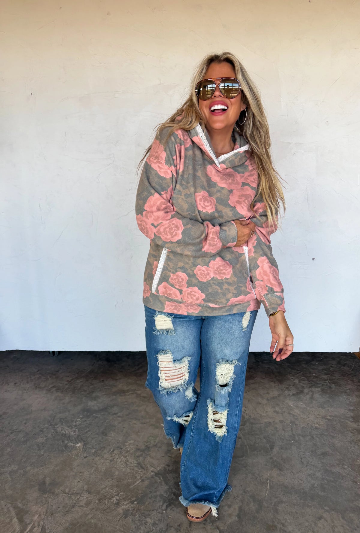 PREORDER- VINTAGE ROSE HOODIE