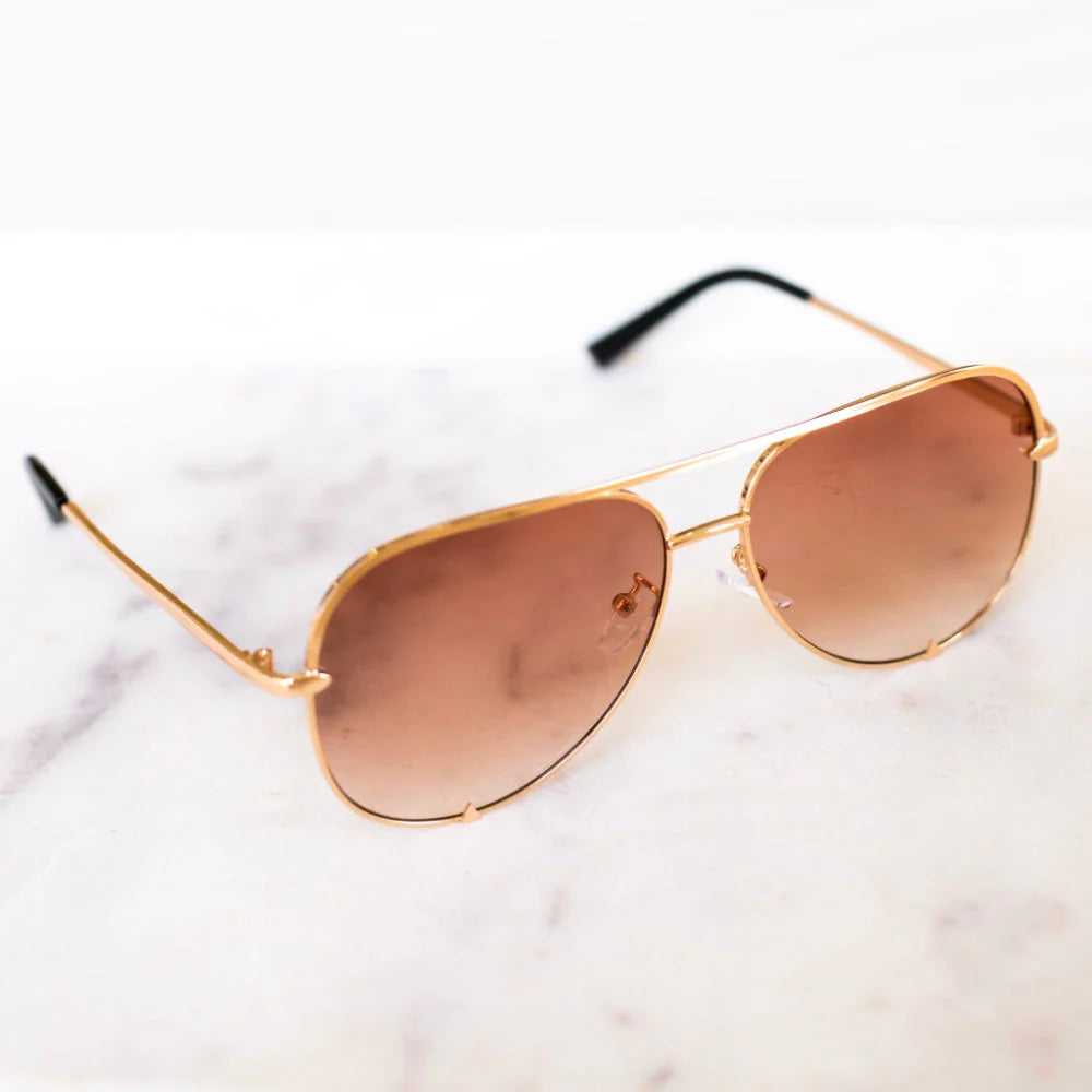 Pretty Simple Alexa Aviator Frame Sunglasses