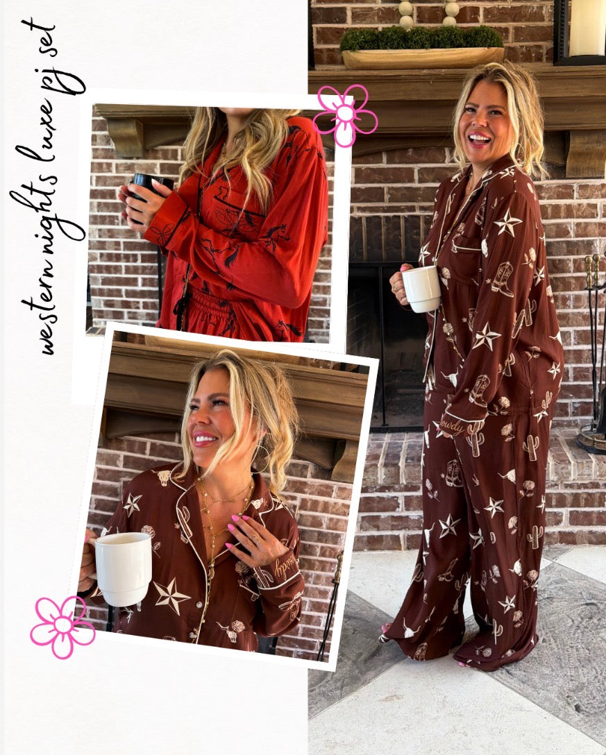 PREORDER- WESTERN NIGHTS LUXE PJ SET