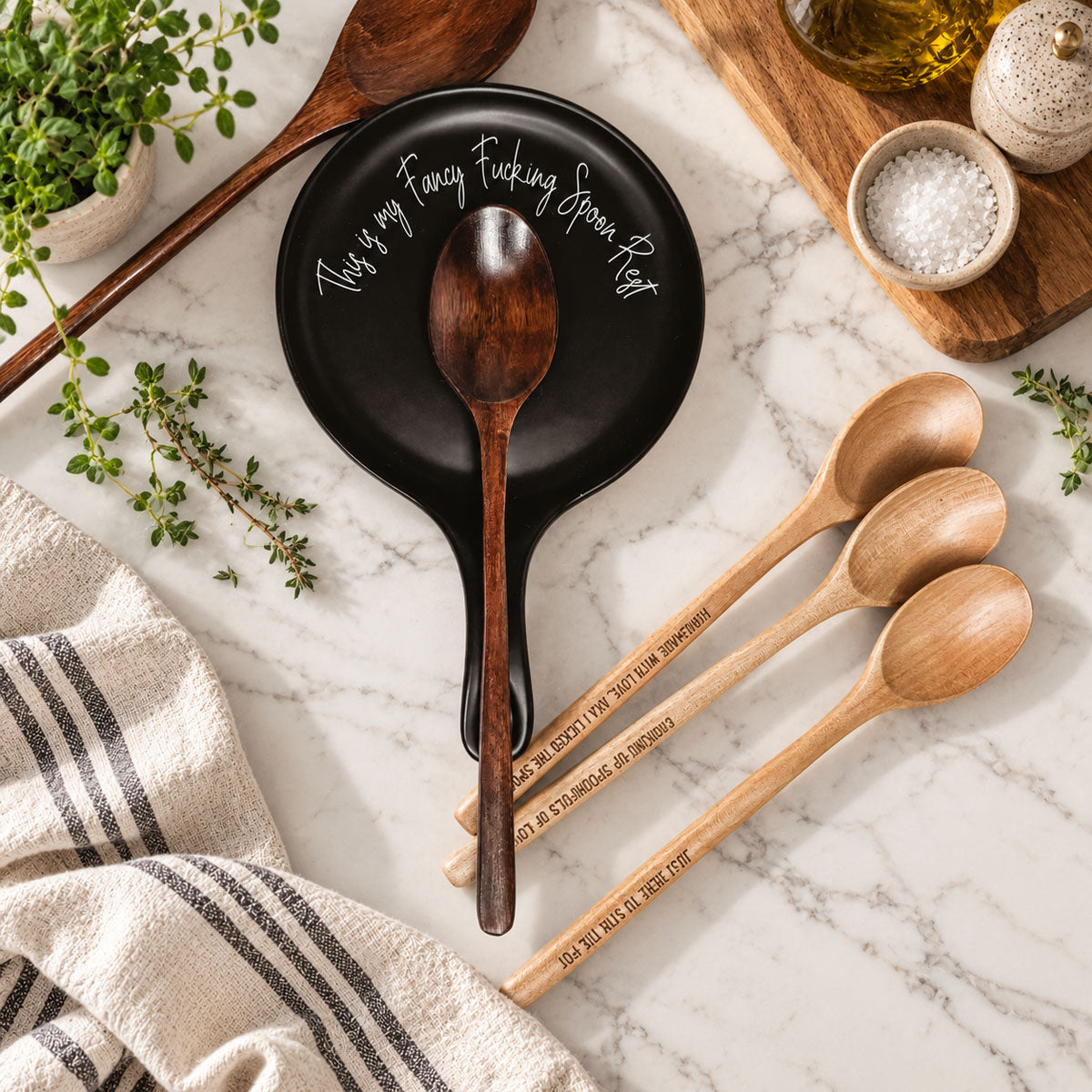 Mom humor kitchen decor
Kitchen queen presents
Limited edition kitchen
Artist made spoon rest