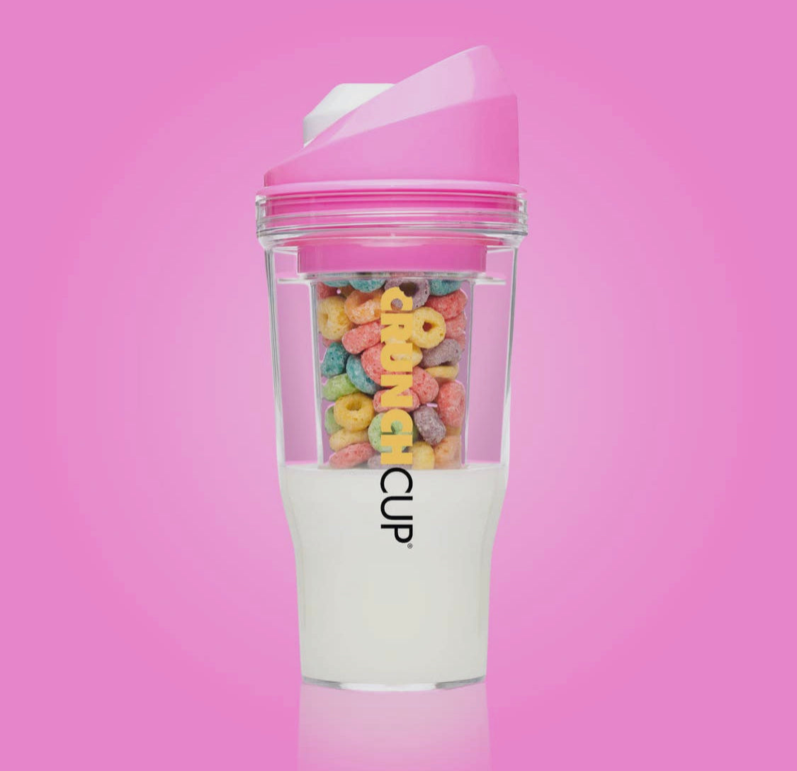 The CrunchCup - A Portable Cereal Cup - Yellow