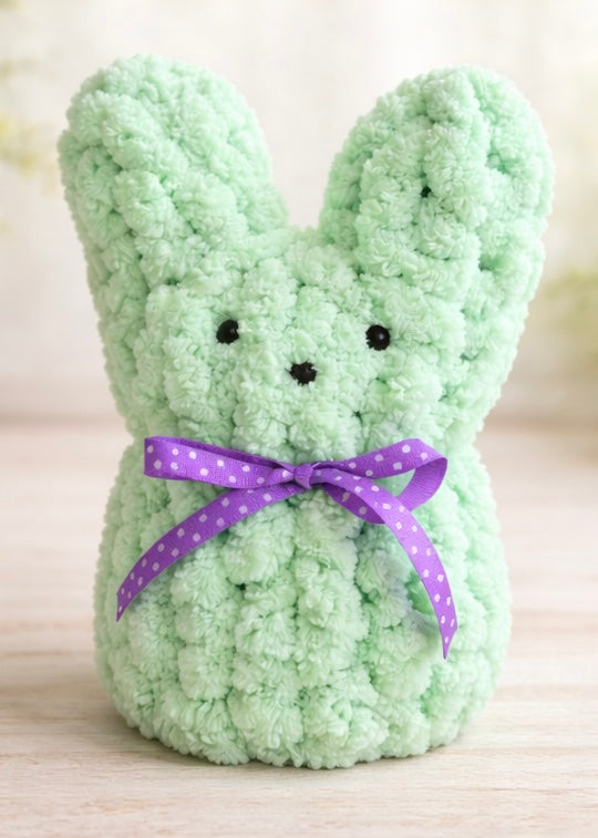 Chunky Hand Knit Bunny Plush – 14”