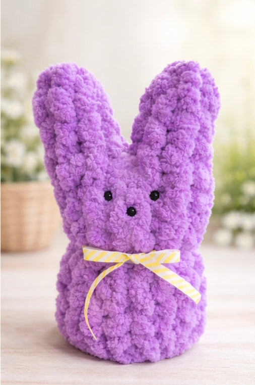 Chunky Hand Knit Bunny Plush – 14”