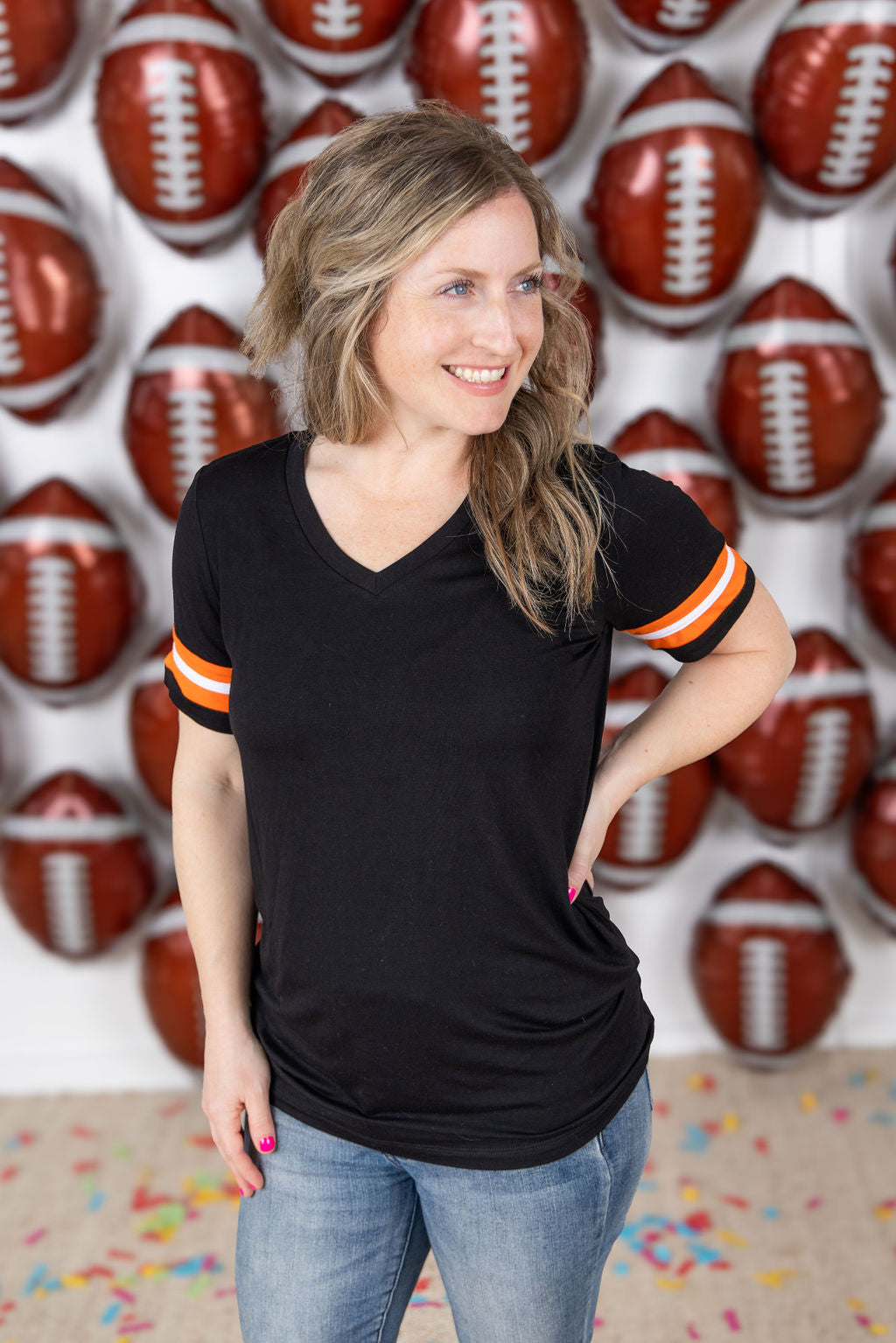 IN STOCK GameDay Tessa Short Sleeve Top - Cincinnati