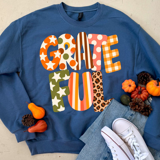 Grateful Indigo Tee or Sweatshirt