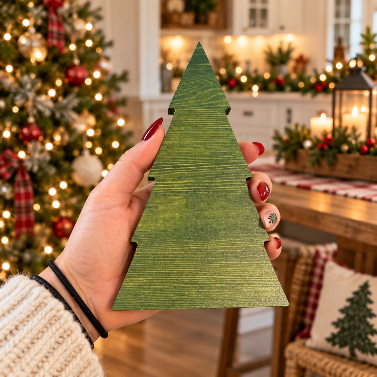 farmhouse Christmas tabletop decor
neutral wooden Christmas trees
Christmas tree home decor set
rustic wooden Christmas decorations