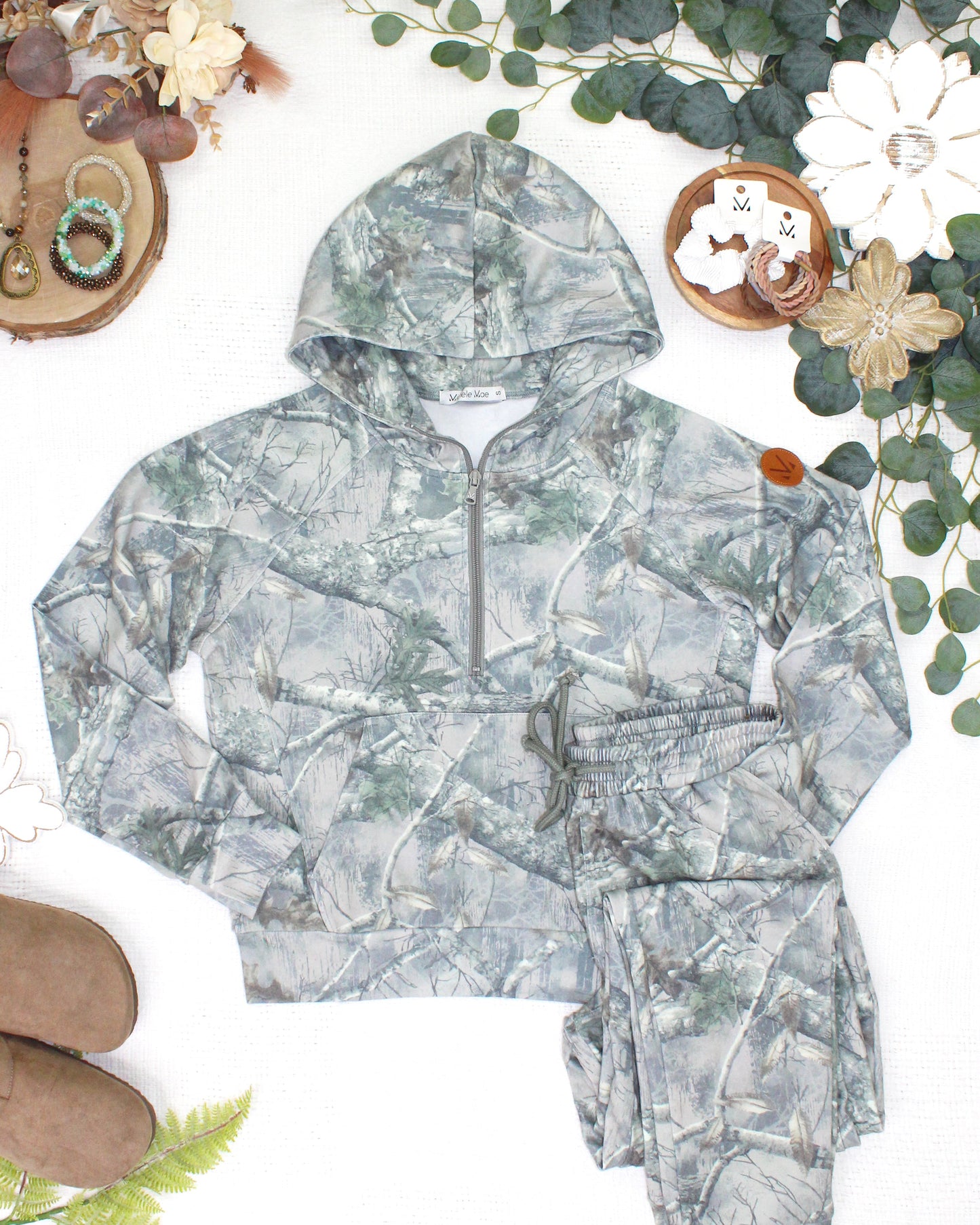IN STOCK Shorter Halfzip Hoodie - Camo