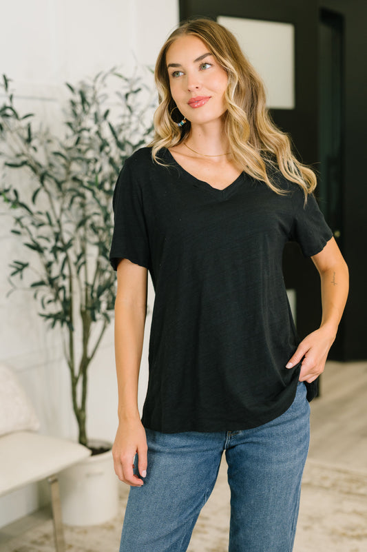 I Don't Have to Choose V-Neck Tee in Black