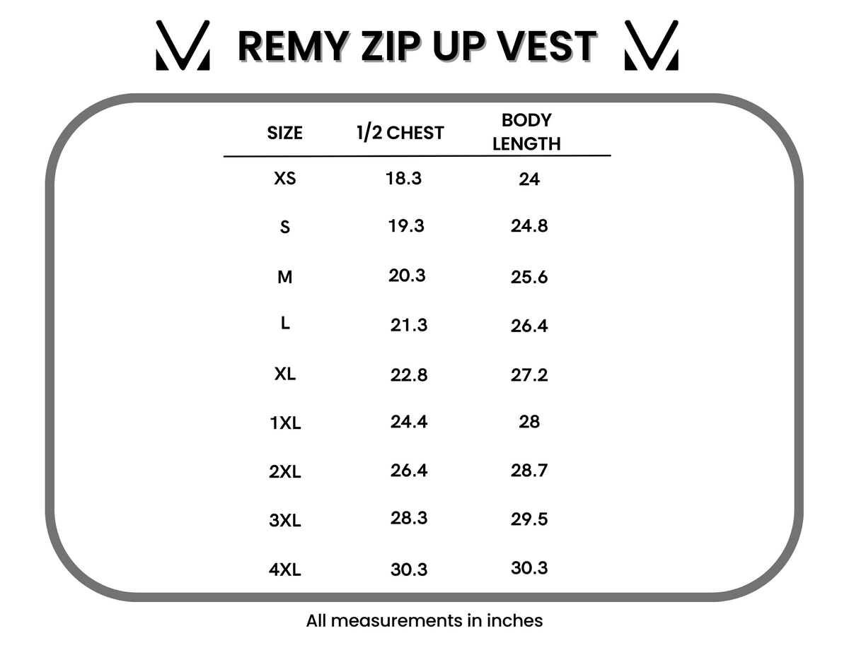 IN STOCK Remy Zip Up Vest - Dark Sage