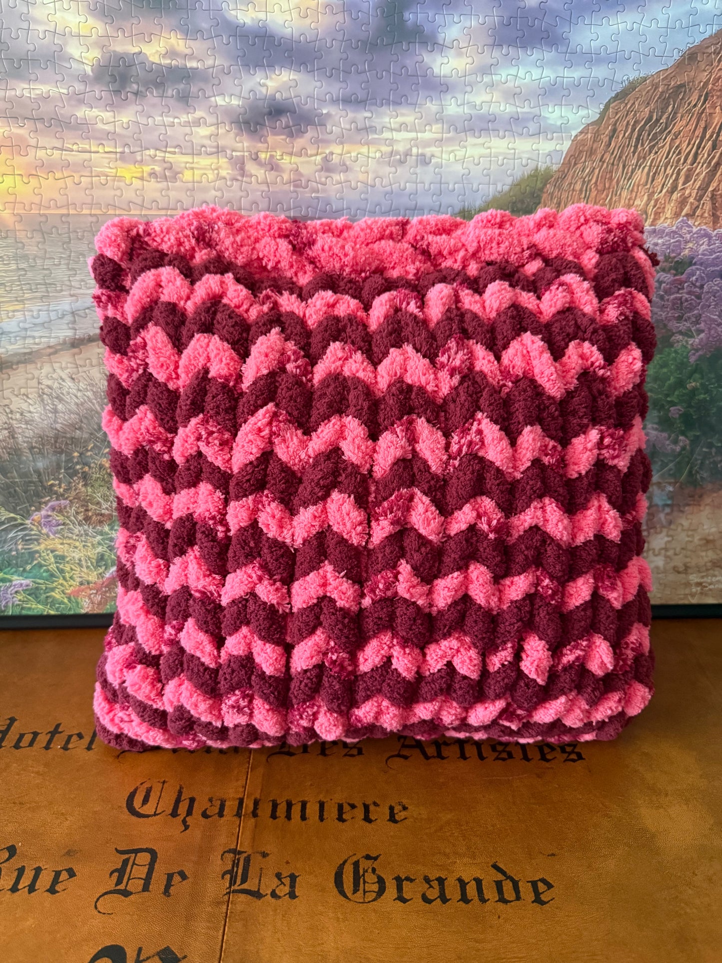 Blushing Waves Accent Pillow 🌸