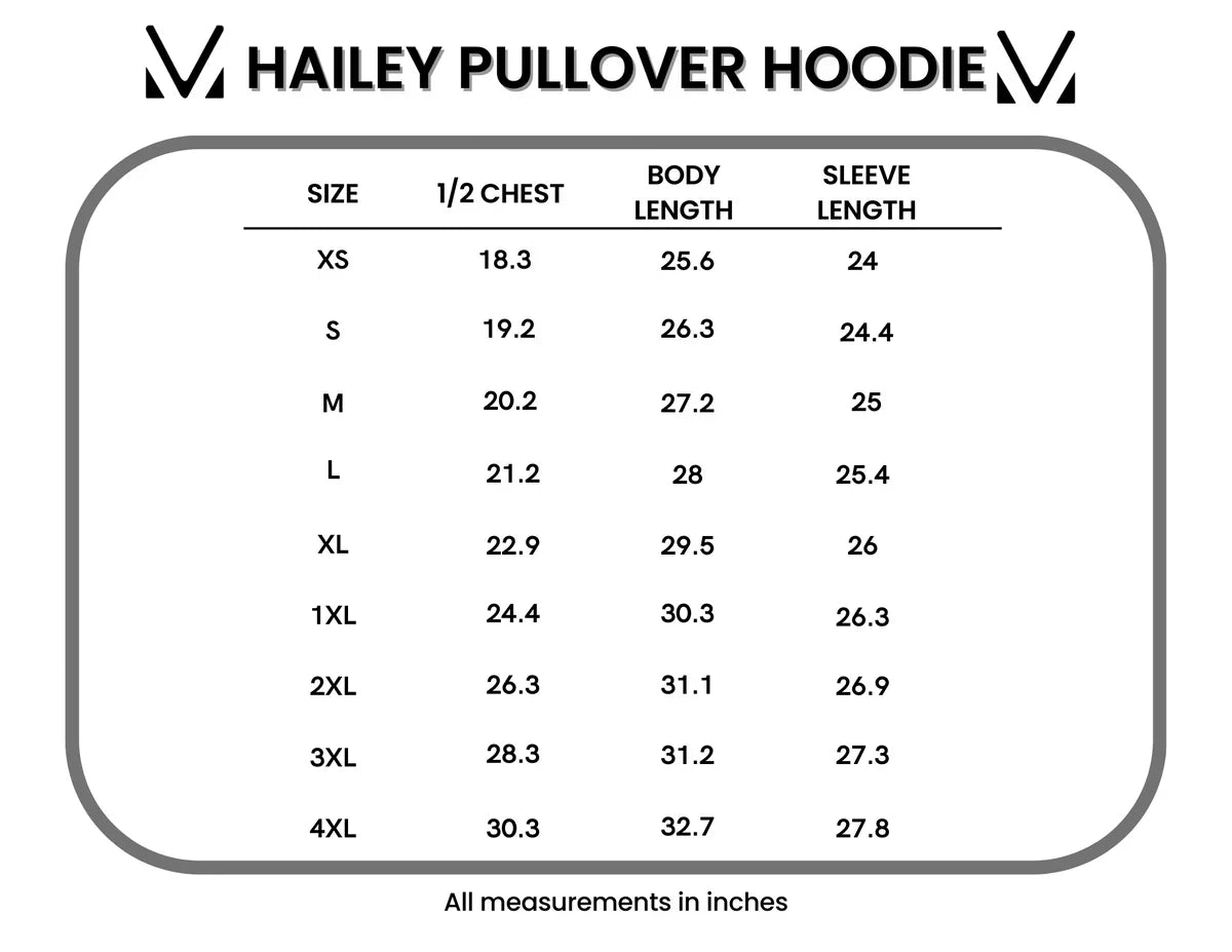 IN STOCK Hailey Pullover Hoodie - Rainbow Stripes and Blue