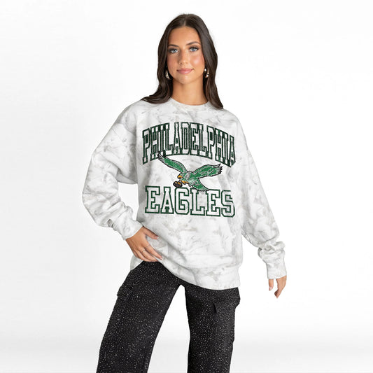 Philadelphia Eagles Whiteout Premium Drop Shoulder Pullover