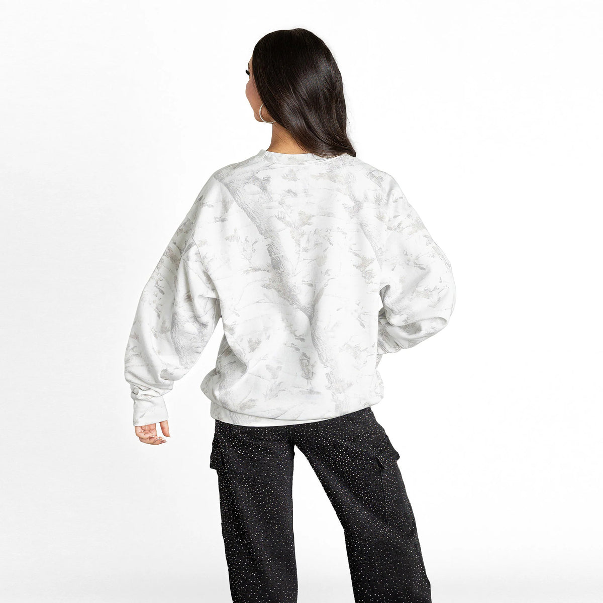 Philadelphia Eagles Whiteout Premium Drop Shoulder Pullover