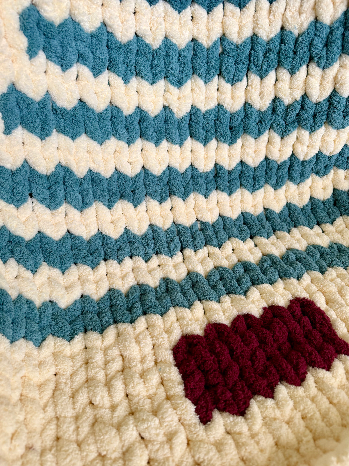 Chunky Knit Christmas Tree Blanket 37”x47”