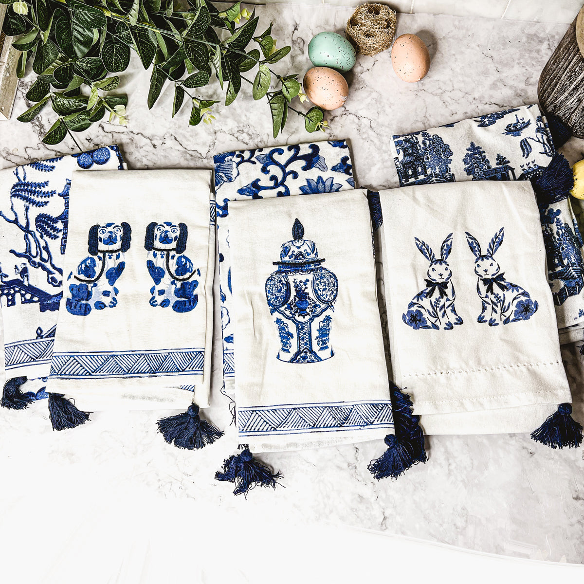 Blue and White Spring Home Decorations