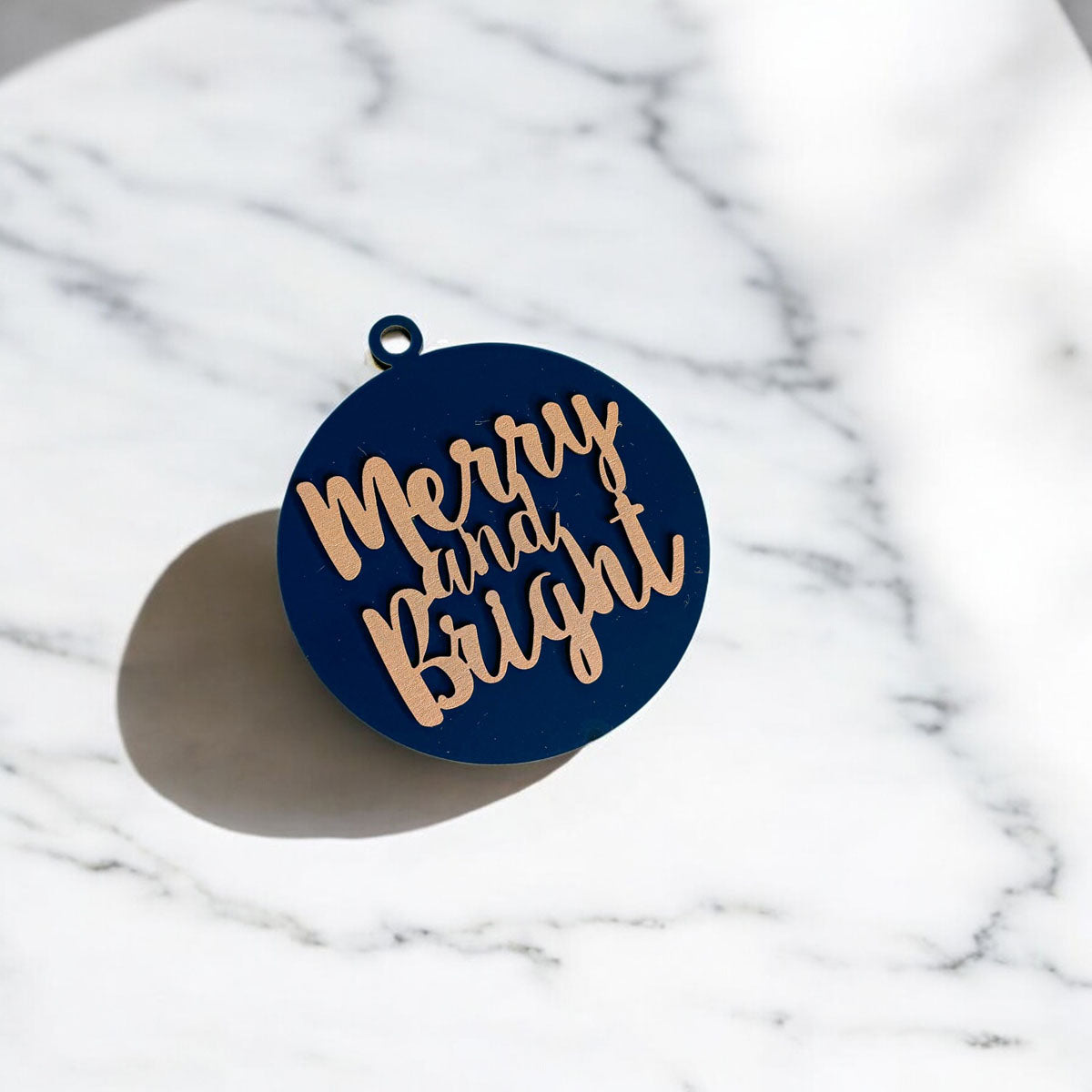 Merry + Bright Ornament door hanger
