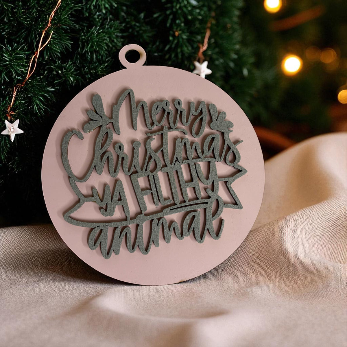 christmas tree decor white and red
christmas tree decor ideas red
gold and red christmas tree decor
Merry Christmas ya filthy animal Ornament