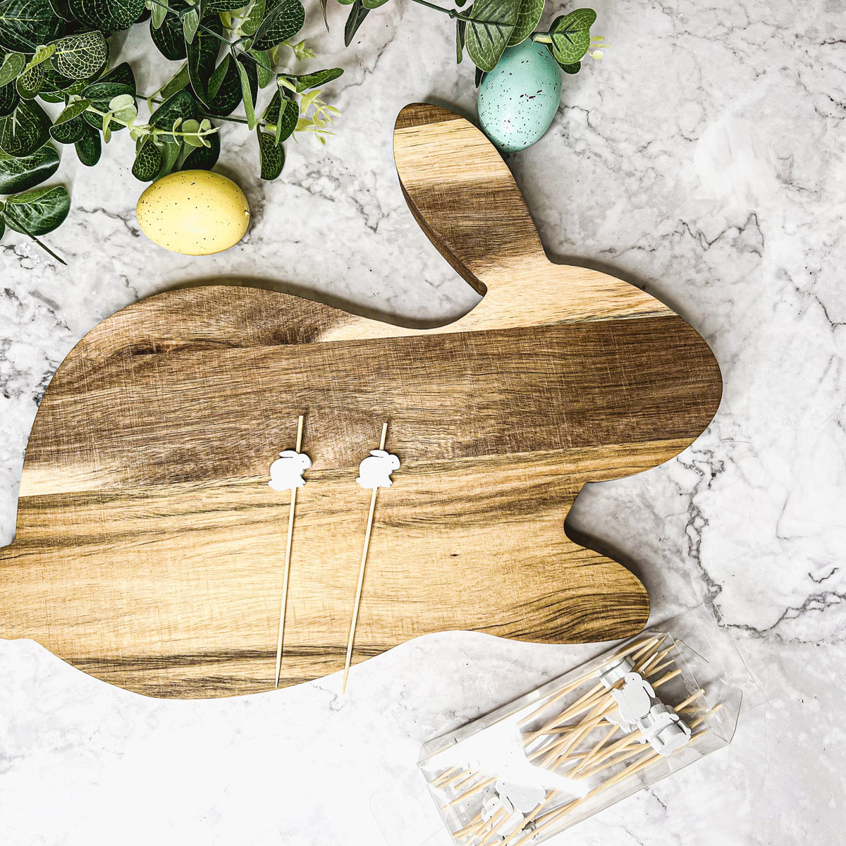 Bunny Cutting Board, Bunny Tooth Pick Packs