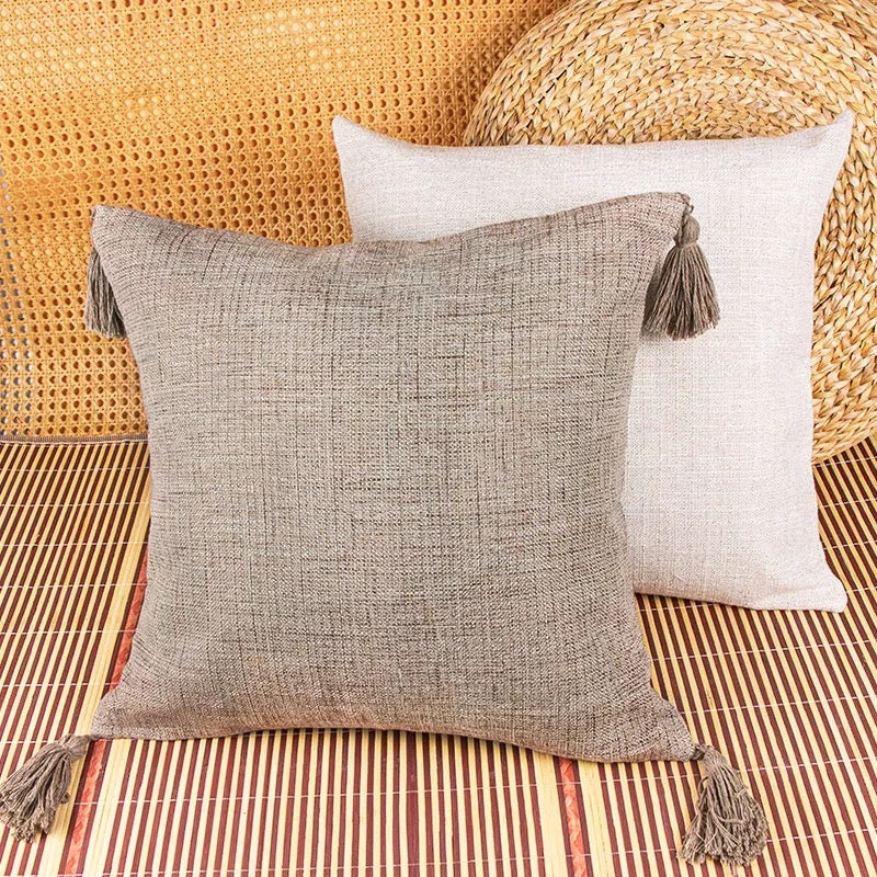 Decorative Throw Pillows with Tassels