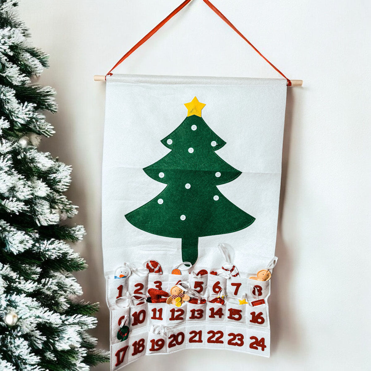 Advent calendar you can fill yourself 
Handmade Christmas felt decorations