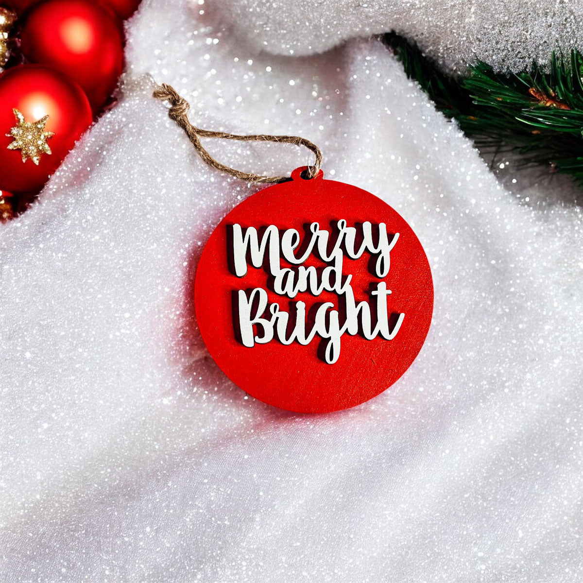 Merry & Bright ornament style christmas wall decor
Merry & Bright Sign
Merry Bright Christmas