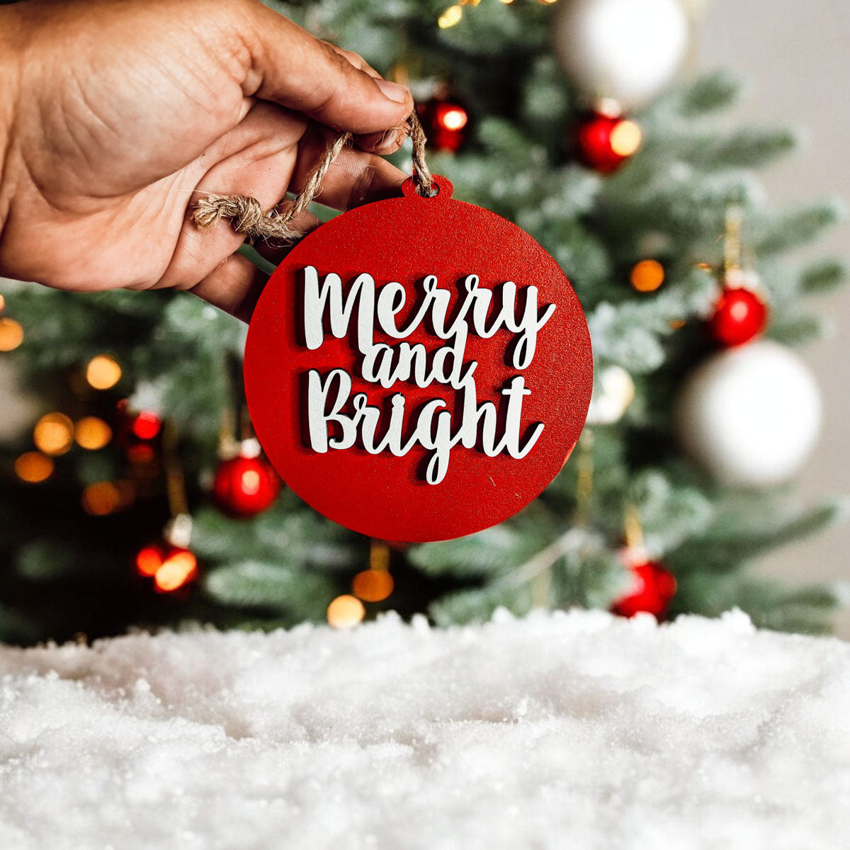 Merry & Bright Ornament Decoration Party
Merry and bright decorations
merry and bright wood ornament