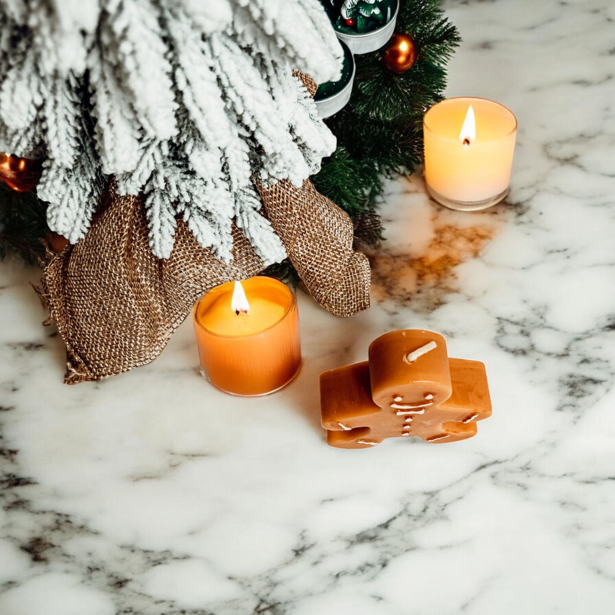 Gingerbread Man Paraffin Candle