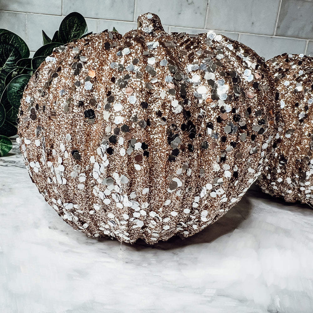 Sequin Pumpking Decorations