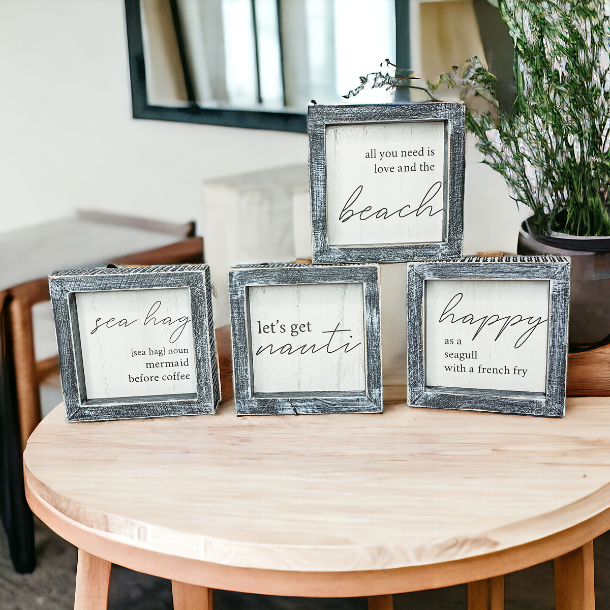 Coastal home accessories
Coffee bar decor
