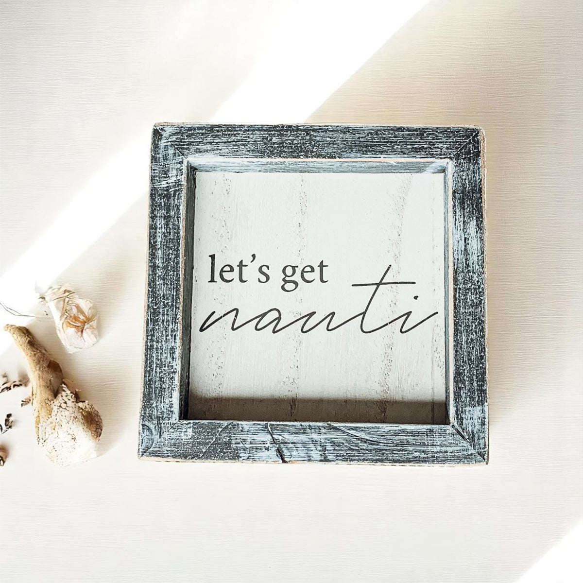 Handcrafted nautical wall art with distressed finish
Beach house decor sign with modern typography