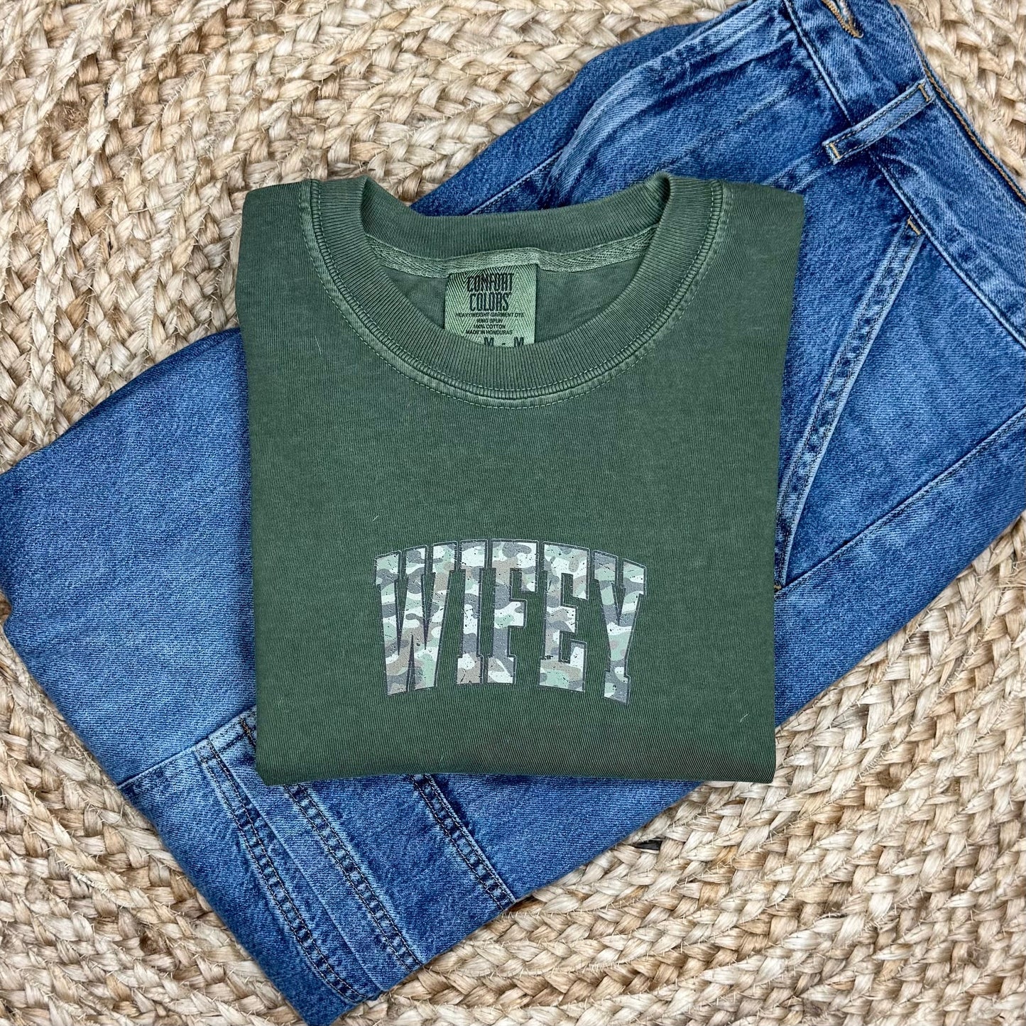 Camo Wifey Long Sleeve Tee