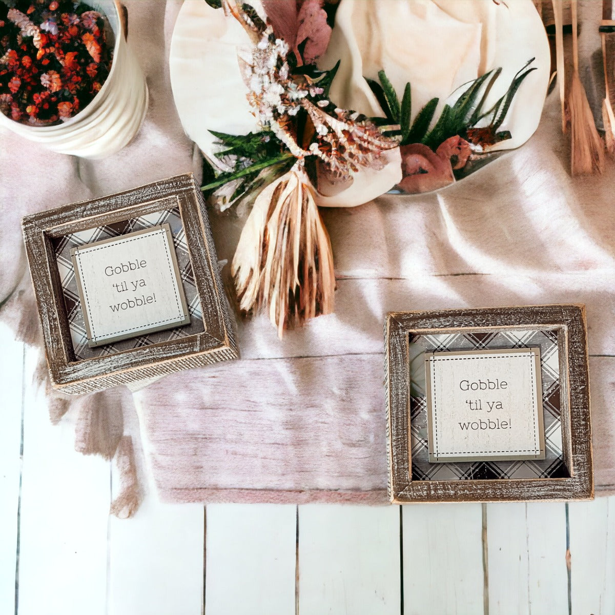 Funny thanksgiving quote signs, cute seasonal decor