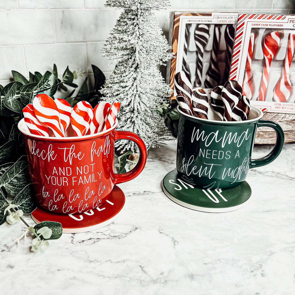 Edible Christmas Stocking Stuffers, Peppermint and Cinnamon Spoons