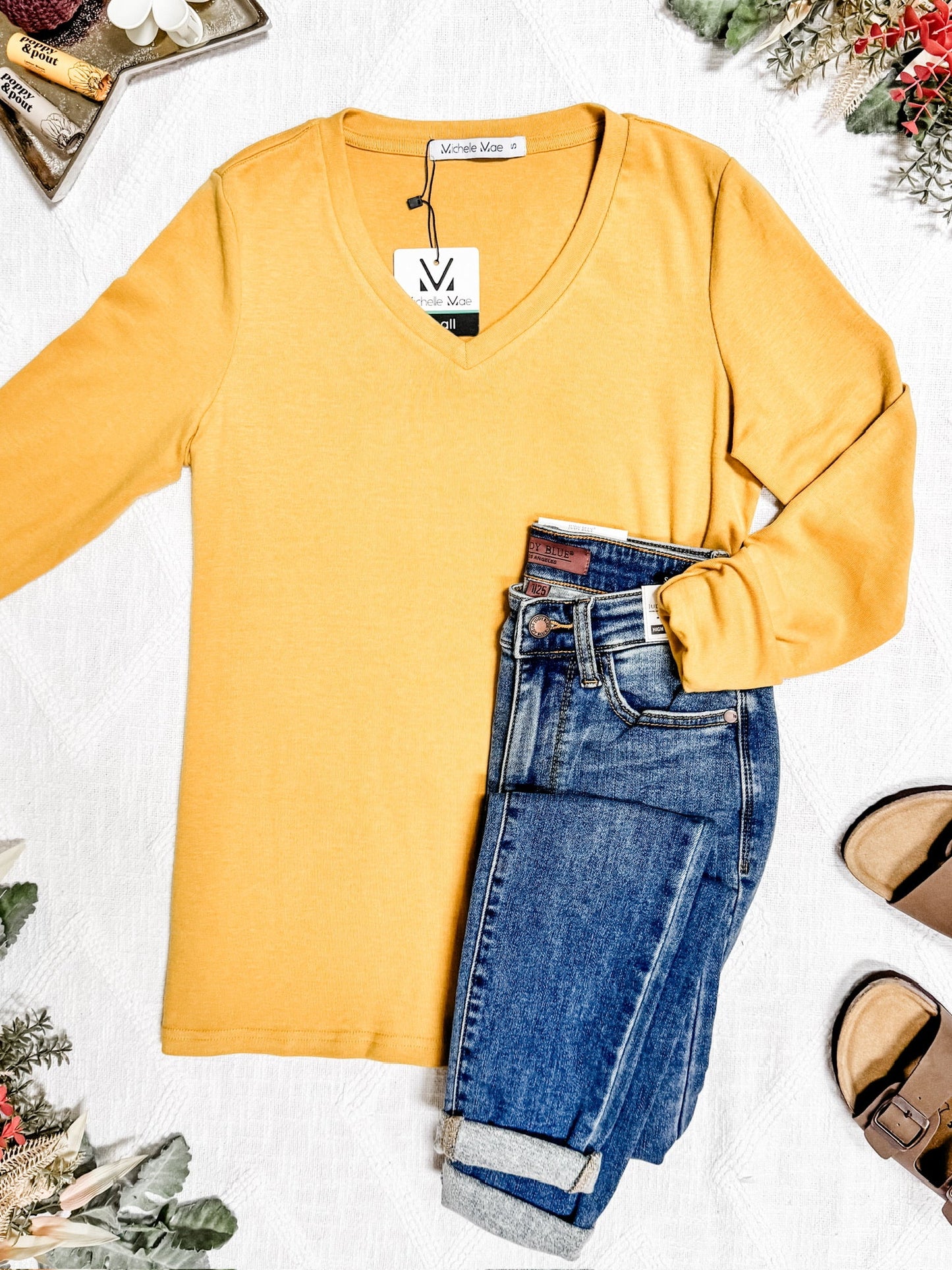 IN STOCK Leah Long Sleeve Top - Mustard